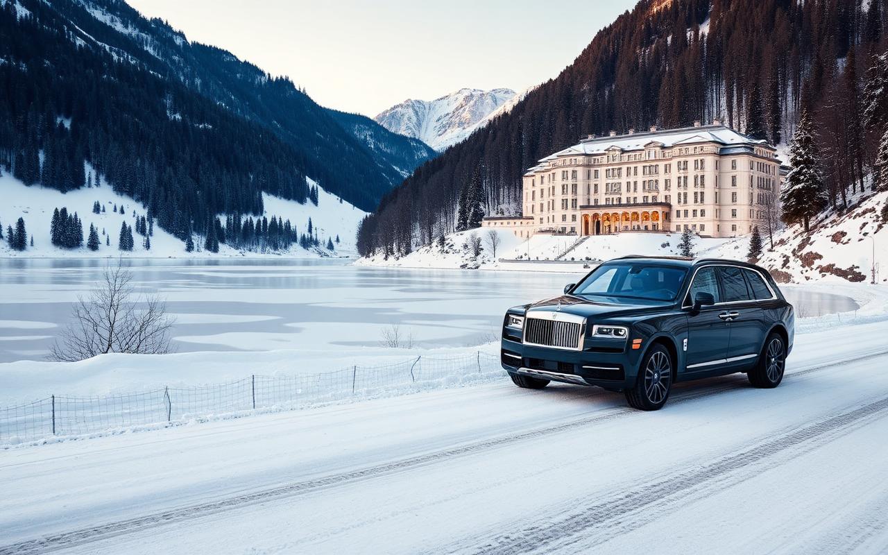 St. Moritz and the Engadine in winter with a premium SUV